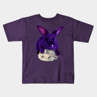 Skull Bunny - Vivid Purple Version Kids T-Shirt